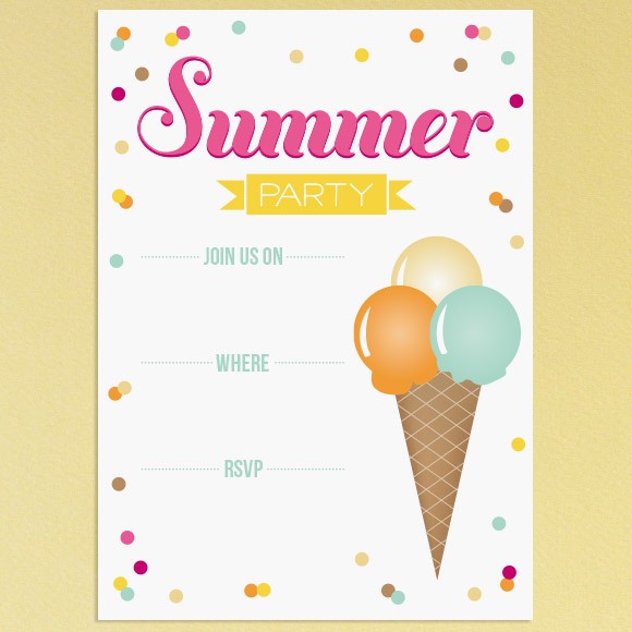 Summer Party Invitation Printable by Basic Invite