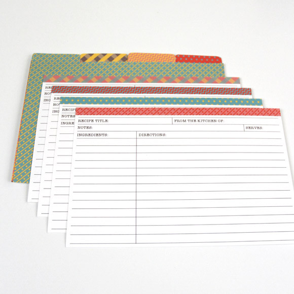 Matching 2 Recipe Cards with Dividers Printable by Basic ...