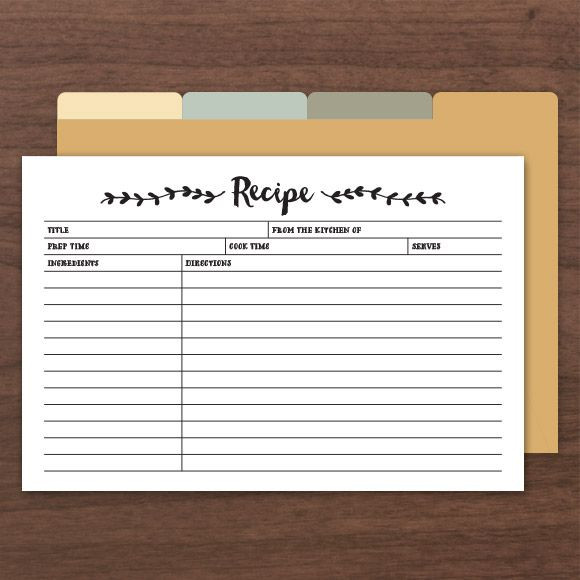 Back to Nature Recipe Cards by Basic Invite