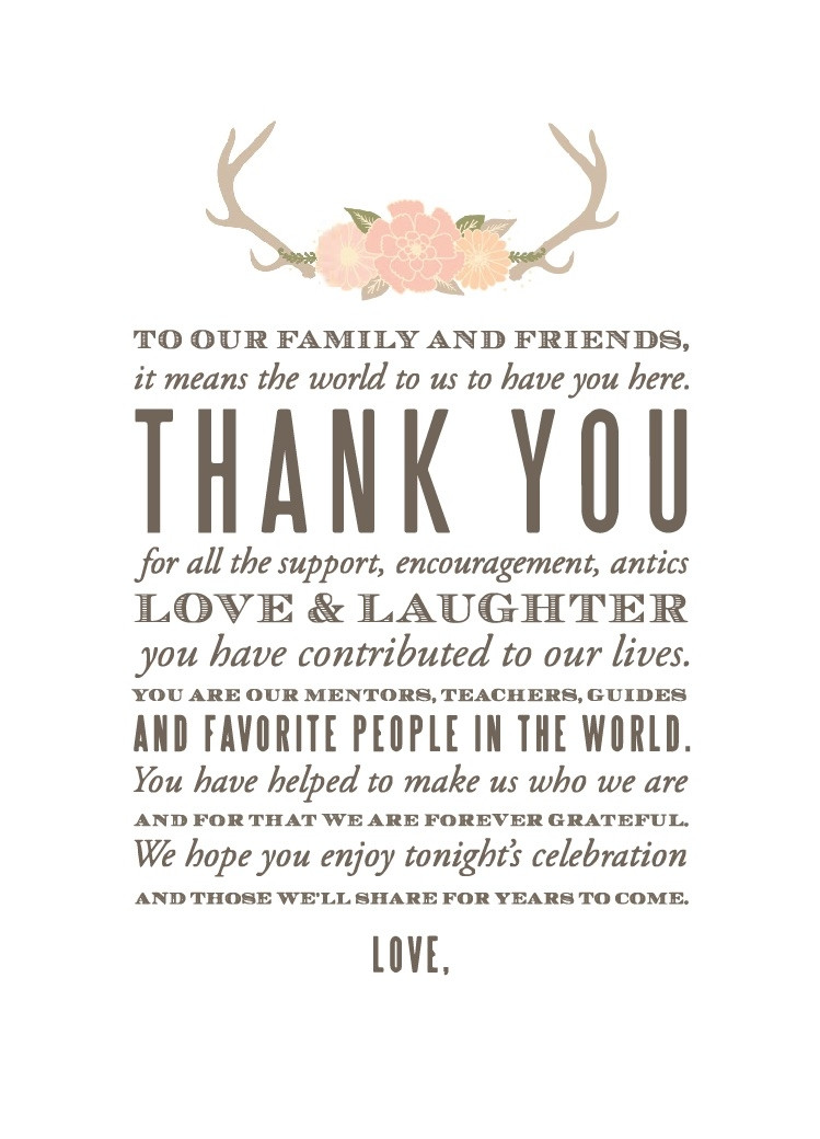 blooming antlers thank you cards printable by basic invite