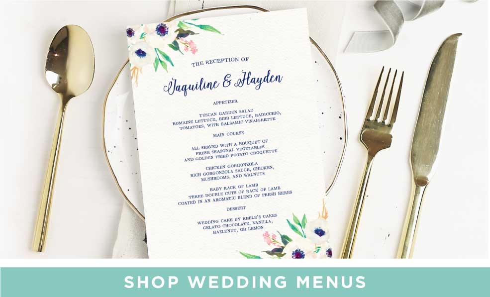 Shop Wedding Menus