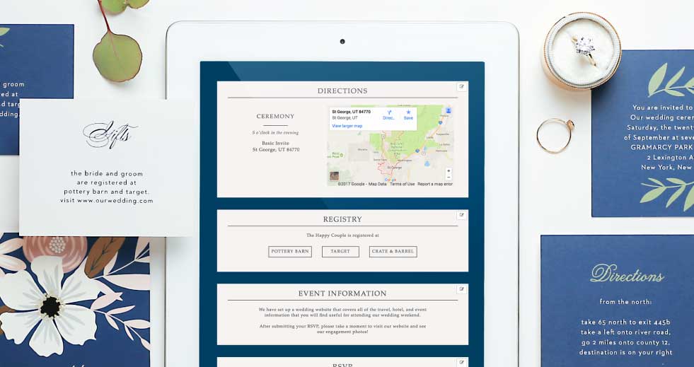 Matching Invitation and Website